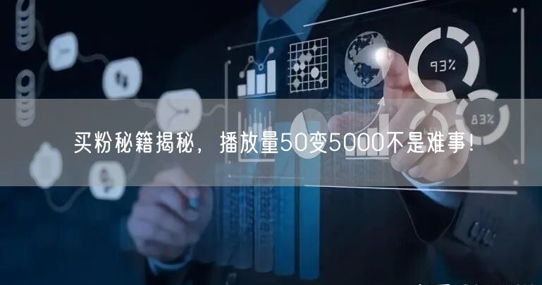 买粉秘籍揭秘，播放量50变5000不是难事！