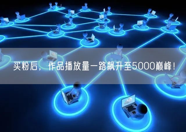 买粉后，作品播放量一路飙升至5000巅峰！