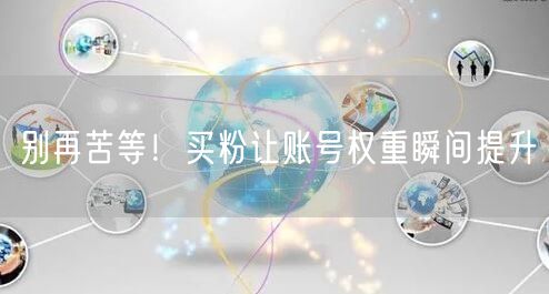 别再苦等！买粉让账号权重瞬间提升