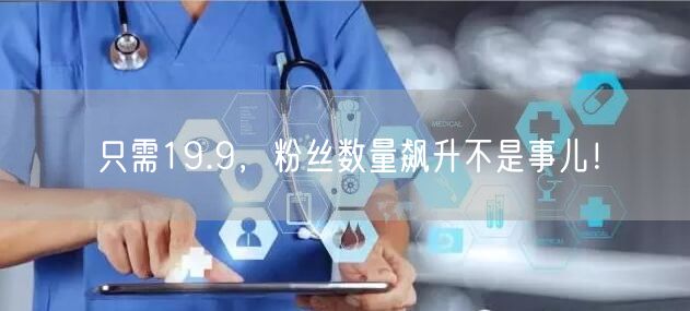 只需19.9，粉丝数量飙升不是事儿！