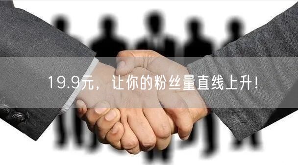 19.9元，让你的粉丝量直线上升！