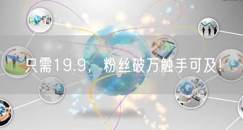只需19.9，粉丝破万触手可及！