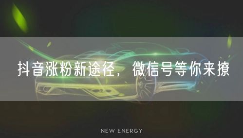 抖音涨粉新途径，微信号等你来撩
