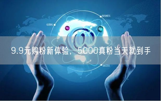 9.9元购粉新体验，5000真粉当天就到