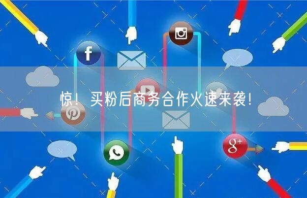 惊！买粉后商务合作火速来袭！