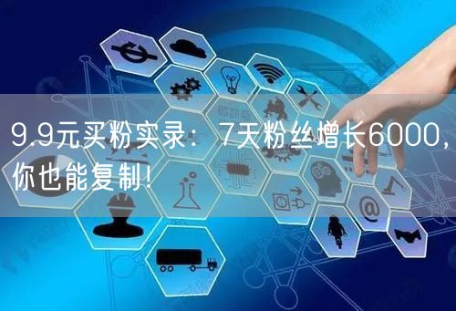 9.9元买粉实录：7天粉丝增长6000，你也能复制！