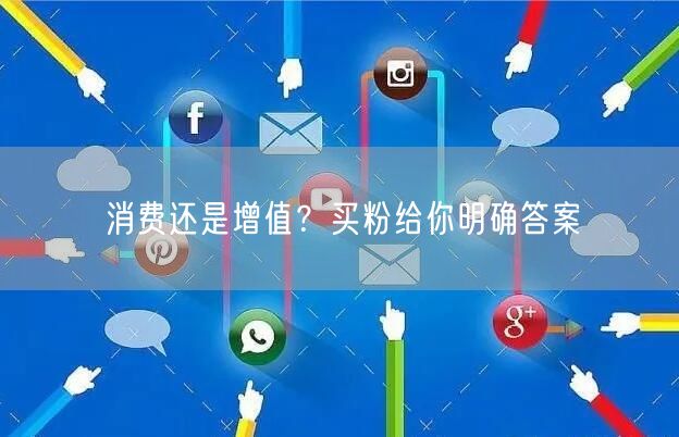 消费还是增值？买粉给你明确答案