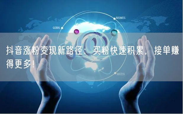 抖音涨粉变现新路径：买粉快速积累，接单赚得更多！