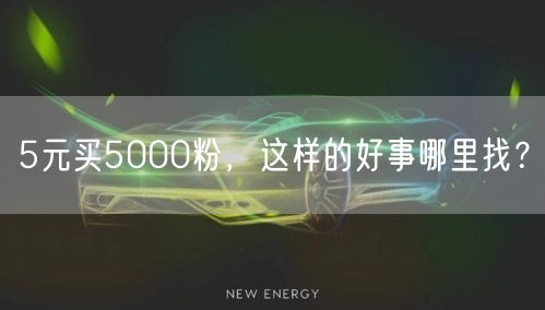5元买5000粉，这样的好事哪里找？