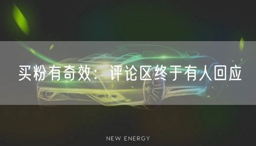 买粉有奇效：评论区终于有人回应
