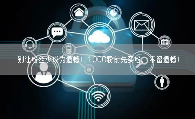别让粉丝少成为遗憾！1000粉前先买粉，