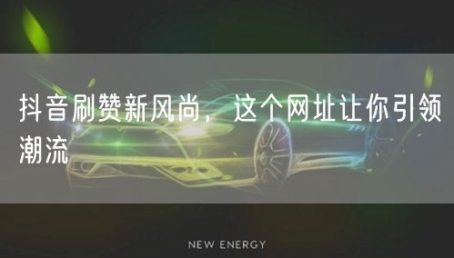 抖音刷赞新风尚，这个网址让你引领潮流