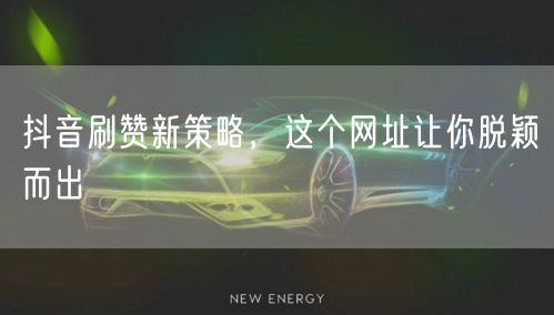 抖音刷赞新策略，这个网址让你脱颖而出