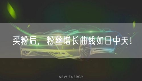 买粉后，粉丝增长曲线如日中天！