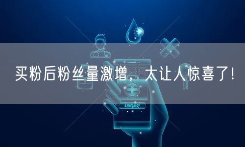 买粉后粉丝量激增，太让人惊喜了！