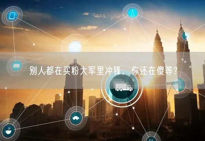 别人都在买粉大军里冲锋，你还在傻等？