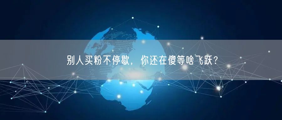 别人买粉不停歇，你还在傻等啥飞跃？