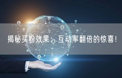 揭秘买粉效果：互动率翻倍的惊喜！