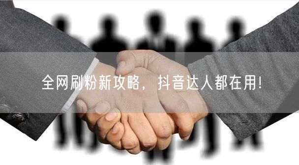 全网刷粉新攻略，抖音达人都在用！