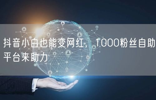 抖音小白也能变网红，1000粉丝自助平台来助力