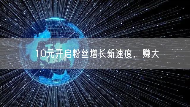 10元开启粉丝增长新速度，赚大