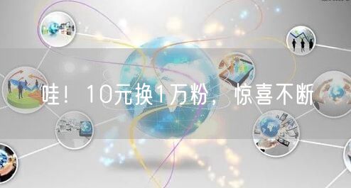 哇！10元换1万粉，惊喜不断