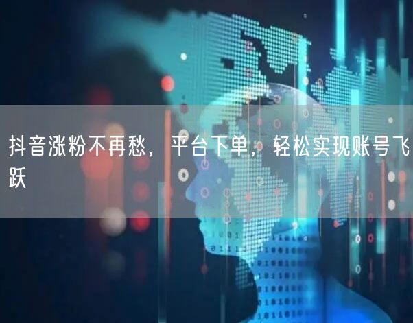 抖音涨粉不再愁，平台下单，轻松实现账号飞跃