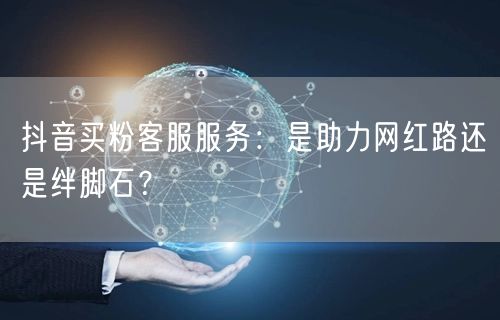 抖音买粉客服服务：是助力网红路还是绊脚石？
