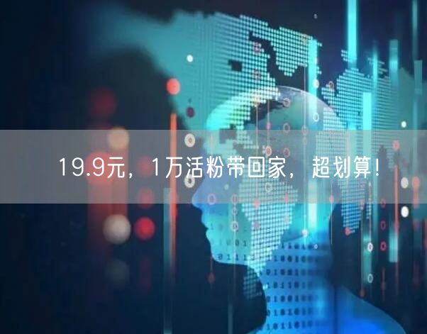 19.9元，1万活粉带回家，超划算！
