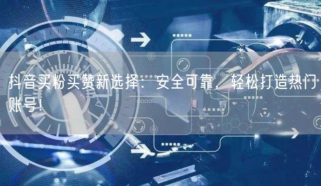 抖音买粉买赞新选择：安全可靠，轻松打造热门账号！