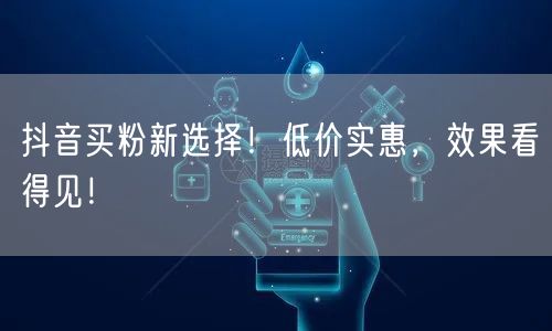抖音买粉新选择！低价实惠，效果看得见！
