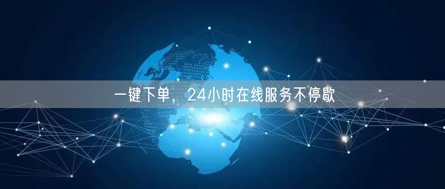 一键下单，24小时在线服务不停歇