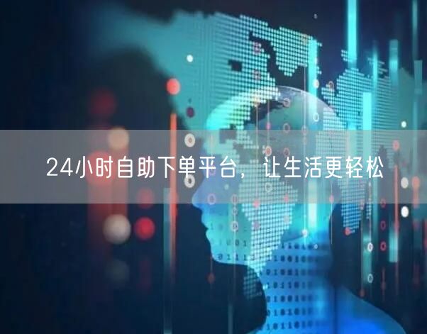 24小时自助下单平台，让生活更轻松
