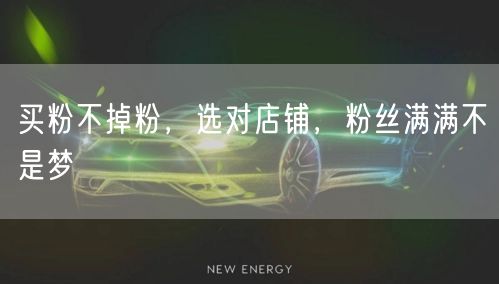 买粉不掉粉，选对店铺，粉丝满满不是梦