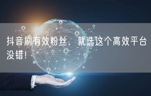 抖音刷有效粉丝，就选这个高效平台没错！