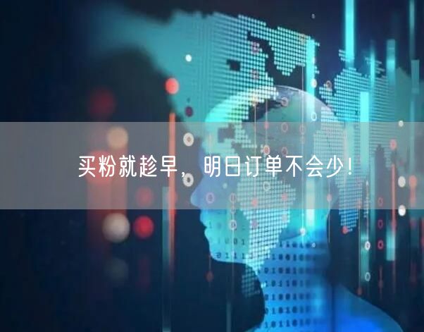 买粉就趁早，明日订单不会少！