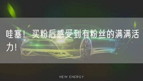 哇塞！买粉后感受到有粉丝的满满活力！