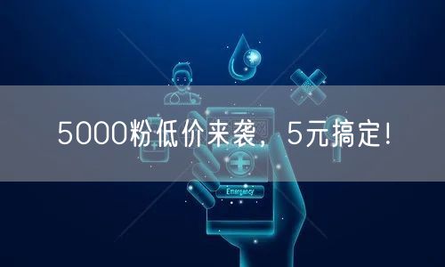 5000粉低价来袭，5元搞定！