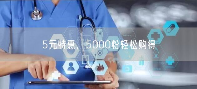 5元特惠，5000粉轻松购得