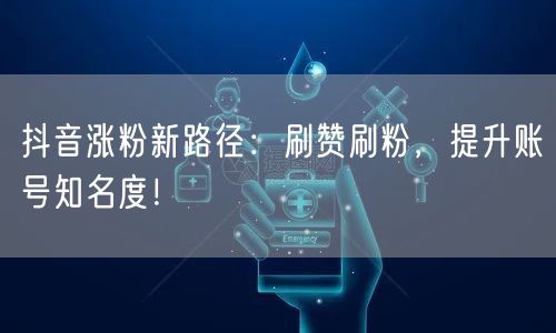 抖音涨粉新路径：刷赞刷粉，提升账号知名度！