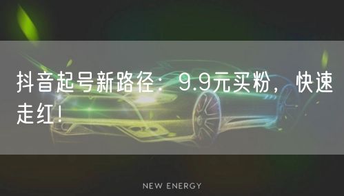 抖音起号新路径：9.9元买粉，快速走红！