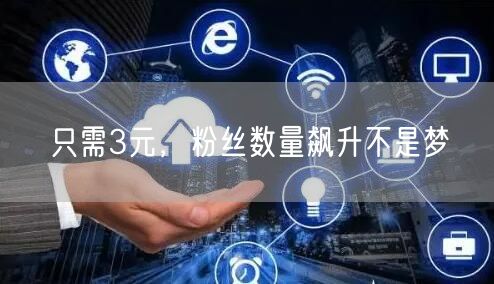 只需3元，粉丝数量飙升不是梦