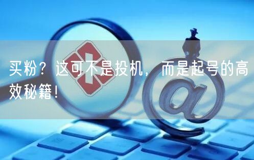 买粉？这可不是投机，而是起号的高效秘籍！