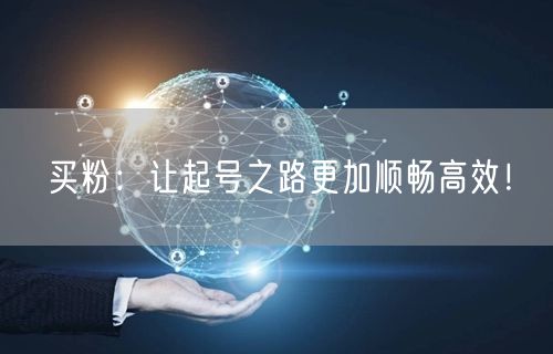 买粉：让起号之路更加顺畅高效！