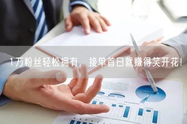 1万粉丝轻松拥有，接单首日就赚得笑开花！