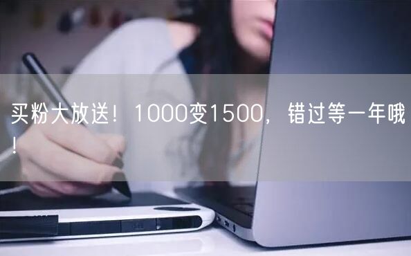 买粉大放送！1000变1500，错过等一年哦！