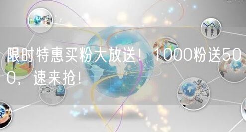 限时特惠买粉大放送！1000粉送500，速来抢！