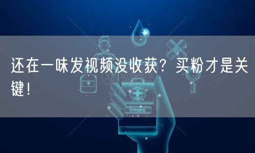 还在一味发视频没收获？买粉才是关键！