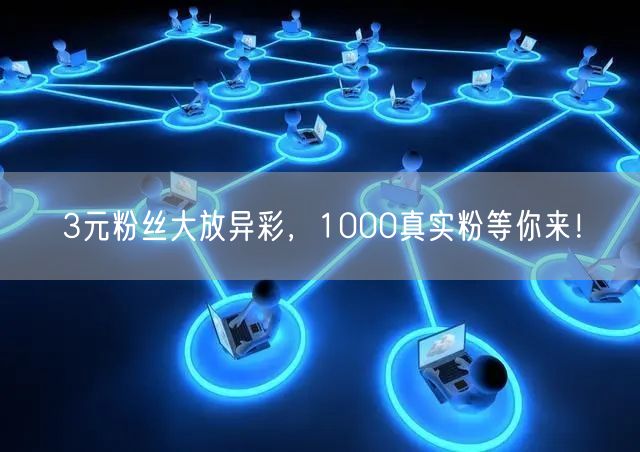 3元粉丝大放异彩，1000真实粉等你来！