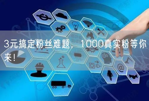 3元搞定粉丝难题，1000真实粉等你来！